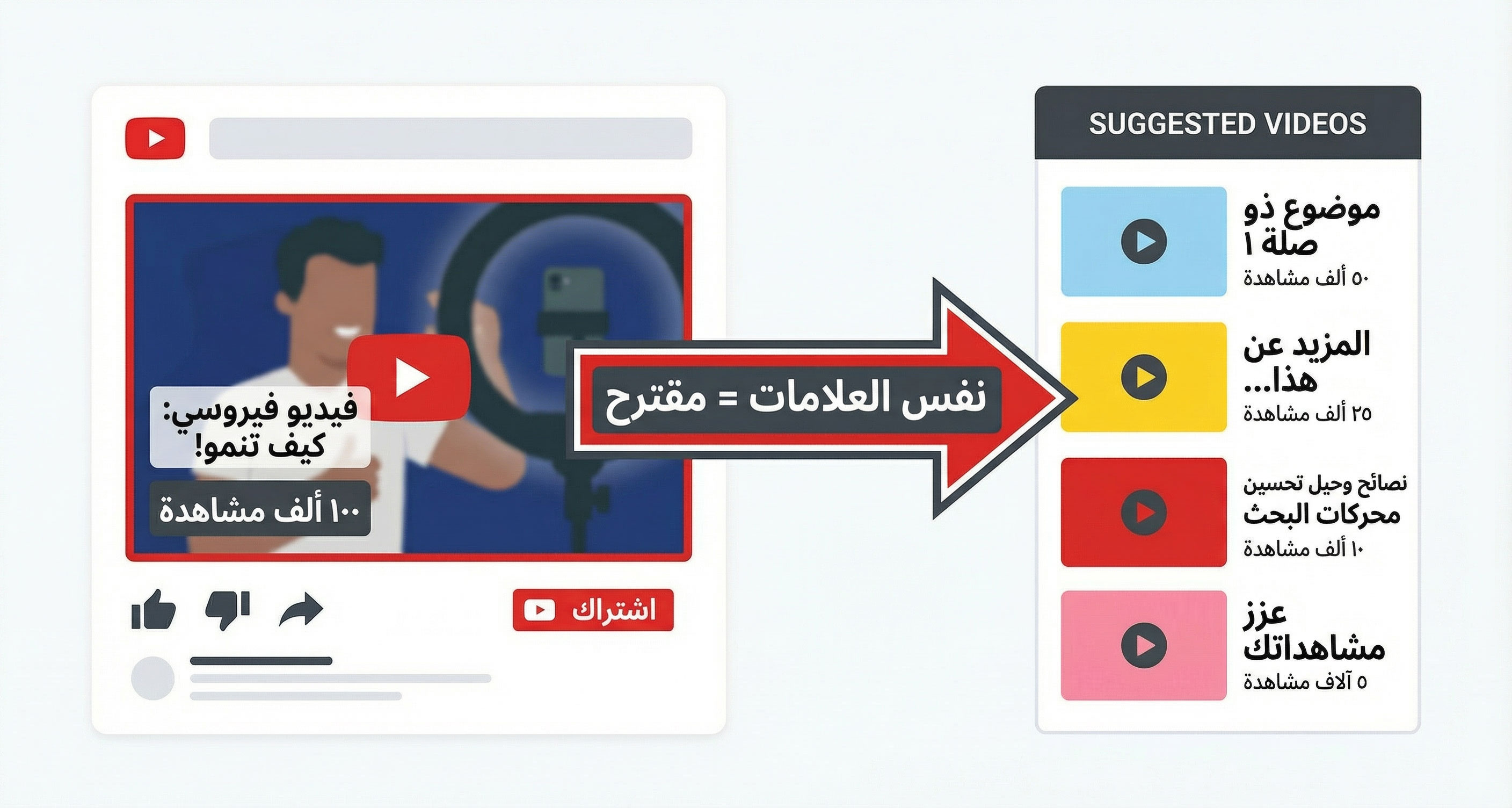 كيف تعمل خوارزمية الفيديوهات المقترحة في يوتيوب